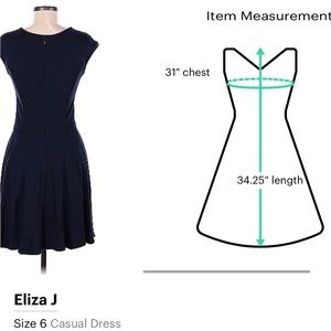 Fit and flare Eliza J Navy dress